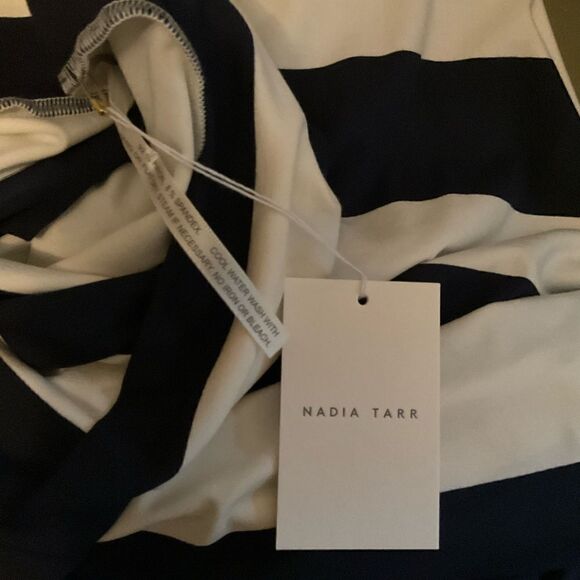 NWT  Striped Convertible Stretch Jersey Strapless Maxi Dress XS S M L One Size - Picture 9 of 11